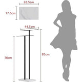 Marble Towel Rail Black, Towel Rail Standing Black, Towel Rail Standing for Bathroom, 85 x 44.5 x 17.5 cm