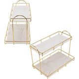 Badkamer-opbergrek, goud-wit, 2 niveaus, make-uprek, menselijke structuur, antislip toonbank-organizer (groot) Badkamer opbergrek, goud-wit, 2 niveaus, make-uprek, menselijke structuur, antislip toonbank-organizer (groot)