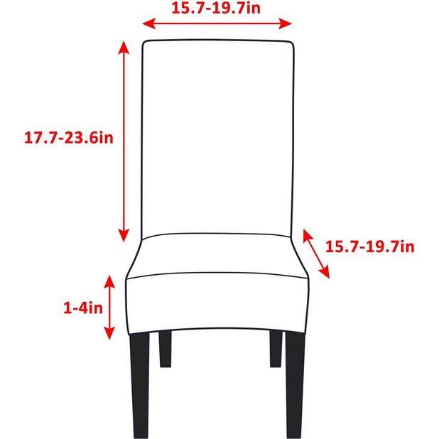 Stoelhoezen, set van 4, stretch moderne stoelhoezen voor eetkamerstoelen, stoelhoezen voor schommelstoelen, universeel, wasbaar, afneembare stoelhoes voor eetkamer, hotel, banket, keuken,