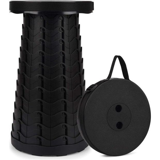 Draagbare telescopische kruk, intrekbare opvouwbare kruk voor kamperen, tuin, maximale belasting 180 kg