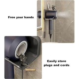 Föhnhouder zonder boren, wandhouder voor haardroger, haardrogerstandaard, houder voor badkamer, geschikt voor de meeste haardrogers