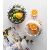 Decoratieve en hoogwaardige mand voor fruit, fruit, groenten of brood in modern design, voor meer gezondheid in het dagelijks leven, fruitmand, groentemand, broodmand, koffiecapsules (wit)