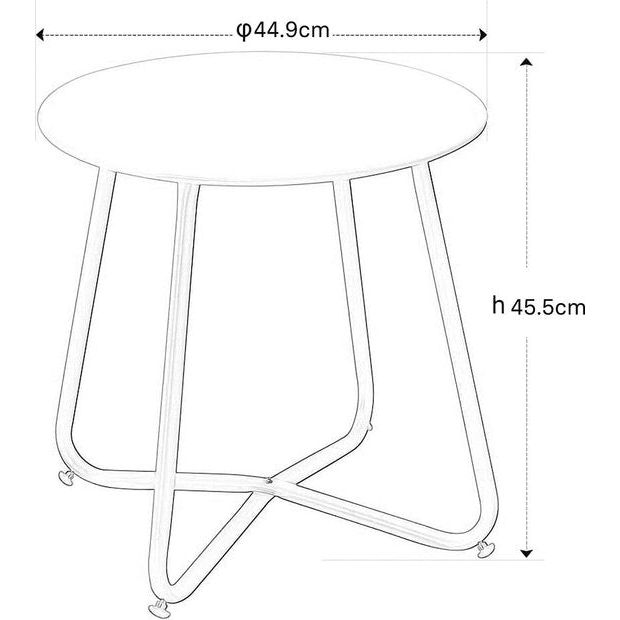 Side Table, Small Sofa Table, Lightweight, Stable, Easy to Assemble, Round Coffee Table Ideal for Outdoors, Living Room, Bedroom, Office