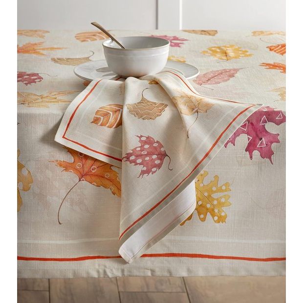 Colors of Autumn 100% kat, licht en comfortabel, set van 4 servetten, perfect voor familiediners | bruiloften | piep | thuis | Thanksgiving / Kerstmis (45cm x 45cm)