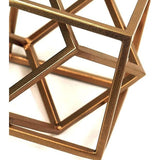 Kubus geometrisch ijzeren standbeeld - minimalistische sculptuur voor slaapkamer, salon, boekenkast en woondecoratie.