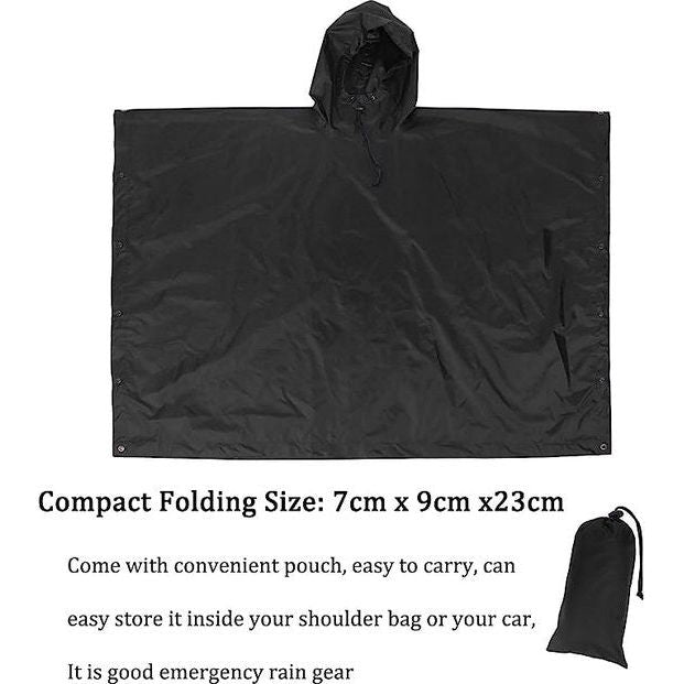 Regenponcho 3-in-1 multifunctionele regencape regenjas met capuchon outdoor kleding waterdicht winddicht herbruikbaar multifunctioneel voor camping festival vissen wandelen