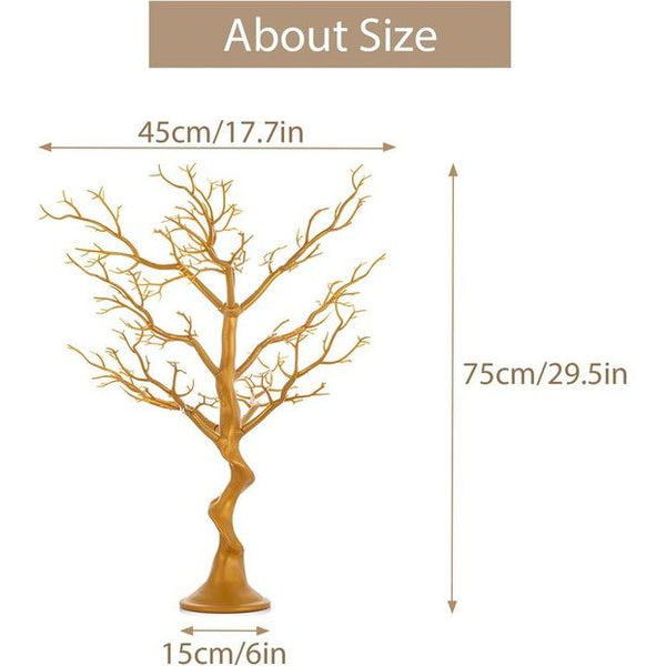 Kunstdecoratie boom wensboom kerstboom voor tafels bruiloft feest, perfect voor Pasen, oogstfeest, thuis, festival, feest, Kerstmis, bruiloft, receptietafel, decoratie, goud