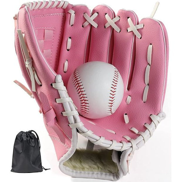 Honkbalhandschoenen - softbalhandschoenen met een bal, full baseball training wedstrijdhandschoen oordeel duurzame softbalhandschoenen voor kinderen en volwassenen