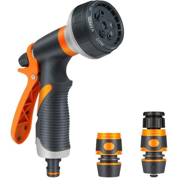 Tuindouche, 8 verstelbare gietpatronen met tuinhanddouche, hoge druk, handsproeier voor tuin, irrigatie, carwash, huisdierbaden, stoepreiniging