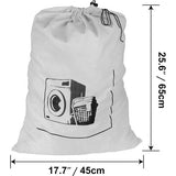 2-pack katoenen linnen waszakken Heavy Duty 45x65cm Super speelgoedvuilzakken Trekkoord met trekkoordsluiting Machinewasbaar en herbruikbaar