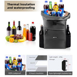 35 liter thermische rugzak, koelrugzak, koeltas, waterdichte picknickrugzak met flesopener, voor picknick, camping, strand, wandelen, reizen, winkelen