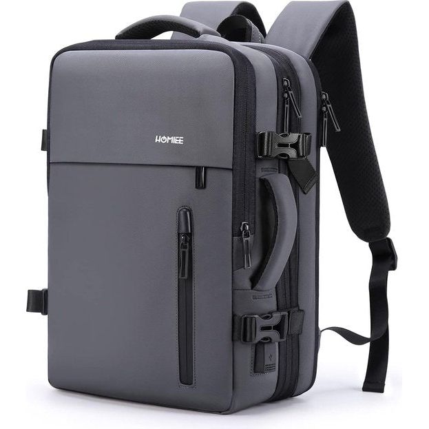 Handbagage, reisrugzak, supergrote laptoprugzak, 15,6 inch, uitbreidbaar, diefstalbestendig, waterafstotend, dagrugzak, vlieggoedgekeurd, rugzak, cabinerugzak, boordbagage, 40 liter,