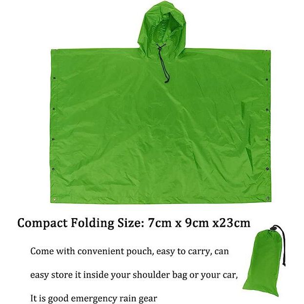 Regenponcho 3-in-1 multifunctionele regencape regenjas met capuchon outdoor kleding waterdicht winddicht herbruikbaar multifunctioneel voor camping festival vissen wandelen