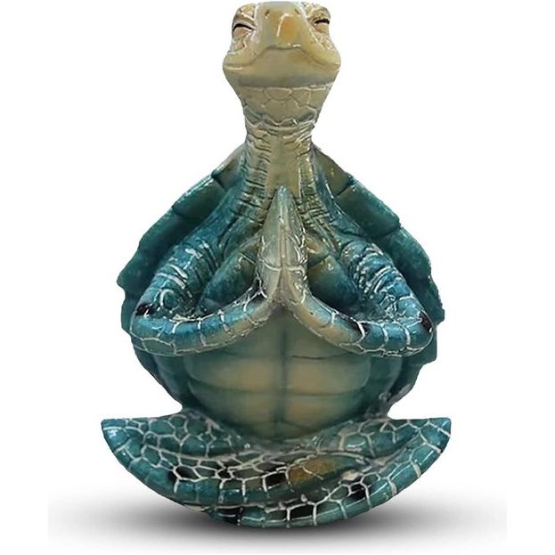 Yoga-Schildkröte, Meditationsfigur Heimdekoration, kreative Strand-Meditationsschildkröte für Zuhause, Geschenksammlung, Büro, Frühling, Sommer, Gartendekoration