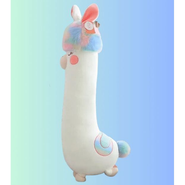 Frooneys Wooly - Lange pluche/plush/plushie knuffel kussen - Kawaii Alpaca/Lama Hugger - 70cm