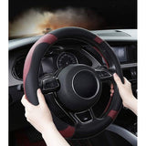 Autostuurhoes Stuurhoes Microvezel Leer Universeel 37-38 cm / 15 inch Antislip Ademend Duurzaam, wijnrood