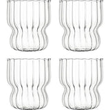 Cappuccinoglazen, set espressokopjes (4 x 300 ml), koffieglazen, koffiemokken, sapglazen, kleine, heldere beker van borosilicaatglas, glazen van borosilicaatglas voor latte, thee,