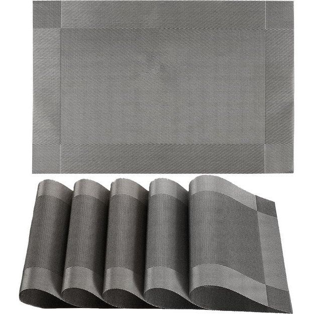 Placemats, Veeg schoon Place Mats, Set van 6 Wasbare