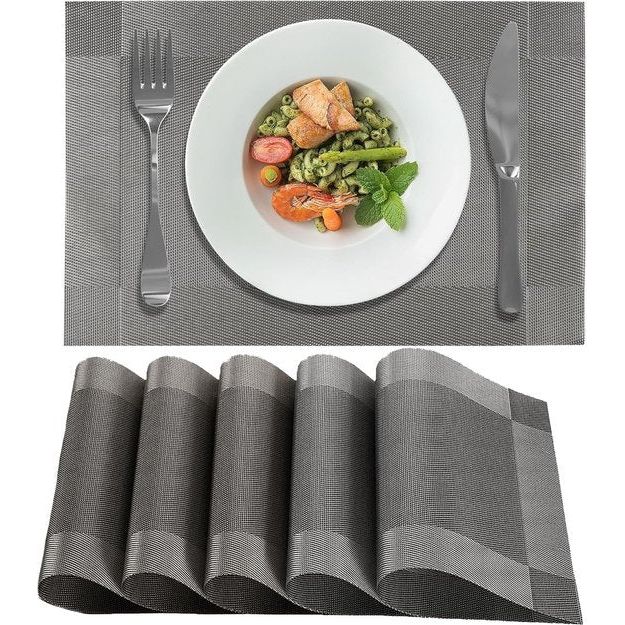 Placemats, Veeg schoon Place Mats, Set van 6 Wasbare
