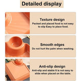 4 stuks snackschalen, onderverdeeld, frietborden, dipschalen, snackborden met vakken, herbruikbare menuborden, gedeeld voor snoep, snacks, noten, desserts, 16 x 18 cm