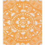 fleecedeken, 127 x 152 cm, zachte en warme knuffeldeken, pluizig, Boheems kreukbestendig winterdeken, bankdeken voor bank, bed, slaapkamer, woonkamer, kantoor - oranjebloesem