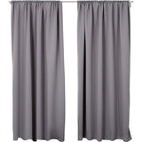 2 gordijnen, ondoorzichtig, 2-delige set verduisteringsgordijnen, thermisch gordijn met geplooide tape, verduisteringsgordijnen in zware kwaliteit