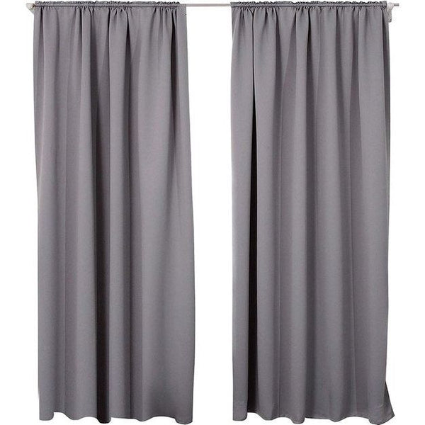 2 gordijnen, ondoorzichtig, 2-delige set verduisteringsgordijnen, thermisch gordijn met geplooide tape, verduisteringsgordijnen in zware kwaliteit