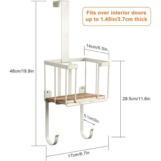 Strijkplankhouder Strijkplank Wandmontage met grote opbergmand - Strijkijzer en strijkplankhouder voor wasruimte - Houdt strijkijzer, plank, spuitfles vast