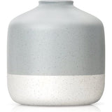 Vaas van zware keramiek in antieke stijl hoogte 14,5 cm - handbeschilderd in matte kleur