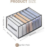 7 kledingkast opbergsysteem met ladeboxen en handgrepen, ideaal voor het opbergen van ondergoed, sokken, leggings, rokken en T-shirts.