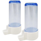 Voeder/drinker, 2 stuks, 100 cc, metaal, met feeder, drinker, swing, jumper emmer, kleur willekeurig