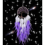 Levensboom dromenvanger, dromenvanger, grote handgemaakte veren mobiele muur opknoping decor voor slaapkamer slaapzaal decoraties home decor