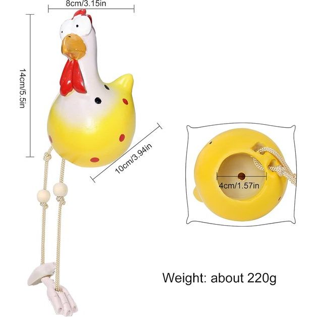 5 hars kip, tuindecoratie, creatief en compact, geschikt voor tuintuin, balkondecoratie, kamer en slaapkamerdecoratie (vijf)..