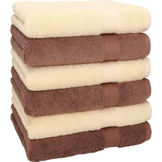 premium 100% catoen afmeting 50 cm x 100 cm beige/noot