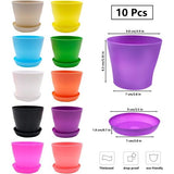 Kleine decoratieve bloempot, praktisch en veelzijdig bruikbaar, miniatuurbloempot, perfect voor kleine planten, optimale accessoires voor je tuin, kweekpotjes, 10 stuks, 10 cm, 10 kleuren