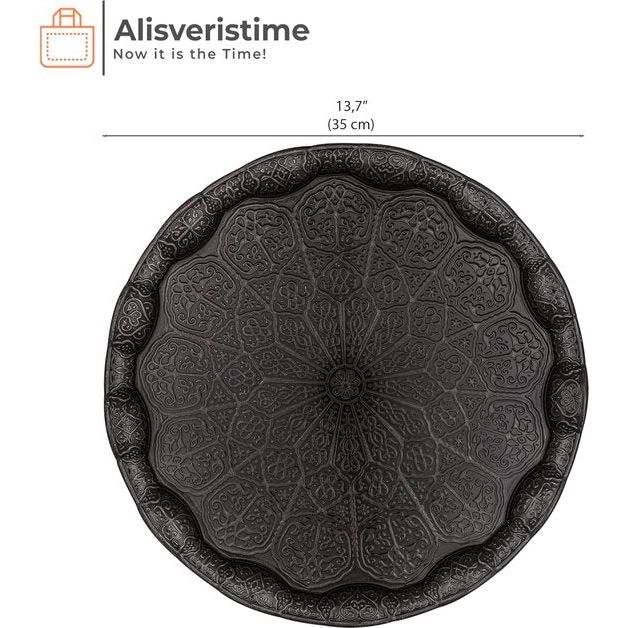 Turkse Koffie Thee Dranken Dienblad Golvend 35cm Zwart