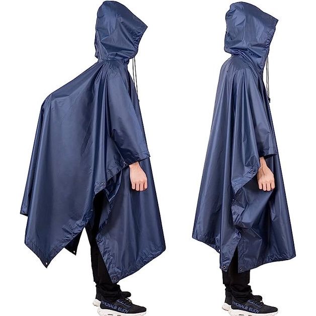 Regenponcho 3-in-1 multifunctionele regencape regenjas met capuchon outdoor kleding waterdicht winddicht herbruikbaar multifunctioneel voor camping festival vissen wandelen