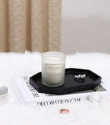 8 inch klein achthoekig dienblad, hars opbergdienblad cosmetica badkamerdienblad serveerplank voor slaapkamer make-uptafel woonkamertafel keukenspoelbak accessoires, mat zwart