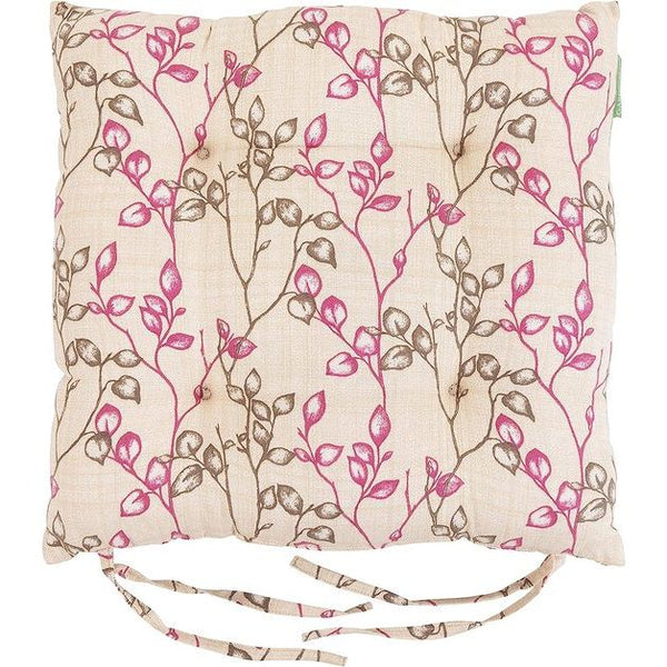 Zitkussen voor tuinstoel, bedrukt met waterafstotend behandeld canvaskatoen, antislip met bandjes om aan te binden, stijlvol kussen, wit outdoor patio-touch