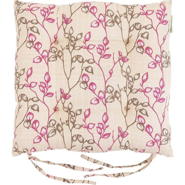 Zitkussen voor tuinstoel, bedrukt met waterafstotend behandeld canvaskatoen, antislip met bandjes om aan te binden, stijlvol kussen, wit outdoor patio-touch