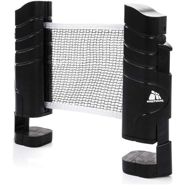 Tafeltennisnet, uittrekbaar, tafeltennisnet, zwart, uittrekbaar met, instelbare lengte, mobiel tafeltennisnet voor elke tafel, 220 (max) x 14,5 cm (tafeltennisnet)