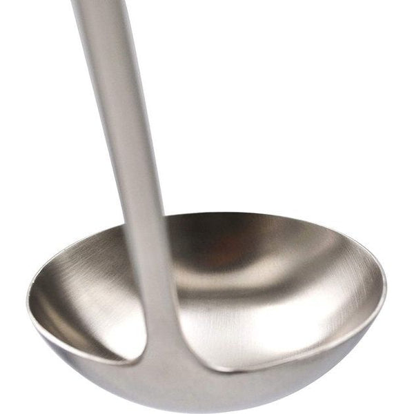 Suppenkelle mit langem Holzgriff 304 Edelstahl Utensilien (B-Ladle)