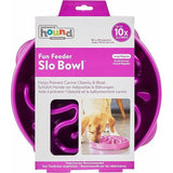 Outward Hound Fun Feeder - Anti Schrok Hondenvoerbak - 6 kleuren en 3 maten - door Dierenartsen aanbevolen Slow Bowl - Large/Regular - Grijs