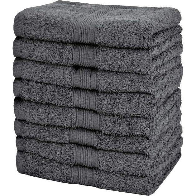 badstof handdoeken, 8-pack, 50 x 100 cm, 100% katoen, roze, 50 x 100cm