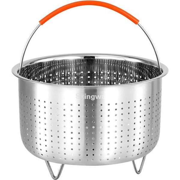 Direct pot mand, roestvrijstalen groentestoommand, stoommandinzet voor potten (6qt)