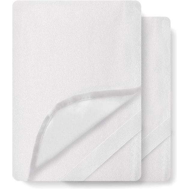 Matrasbeschermer, 180 x 200 cm, 2-delige waterdichte matrasoplegger, katoen, incontinentieonderlegger, wasbaar, vochtbescherming voor bed, bedwaterdicht, matrashoezen, ademend, anti-mijt, hypoallergeen