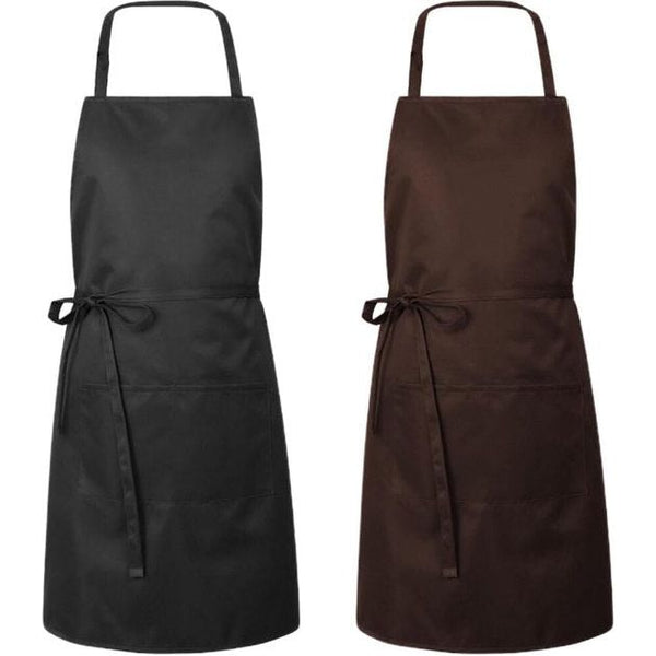2 stuks kookschort, keukenschort, verstelbaar model, waterdicht, grillschort, heren en dames, keuken, restaurant, café, keukenschort, zwart