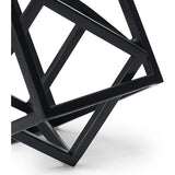 Kubus geometrisch ijzeren standbeeld - minimalistische sculptuur voor slaapkamer, salon, boekenkast en woondecoratie.