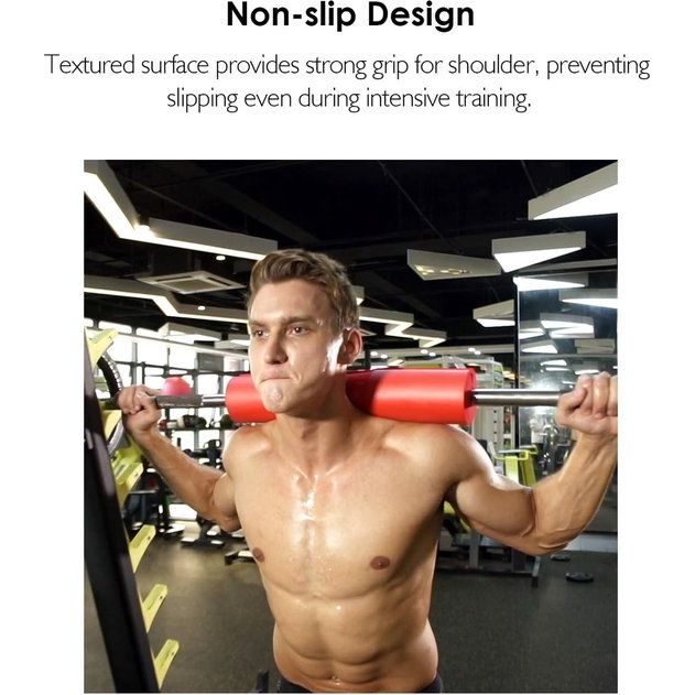 Lange halter kussen nekkussen lange halter halter squat pad Hip Thrusts Pad met klittenbandsluiting dicht draagbaar anti-slip voor schouder nek rug en heupen voor Olympische halterstangen