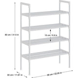 schoenenrek (wit, 4 niveaus)